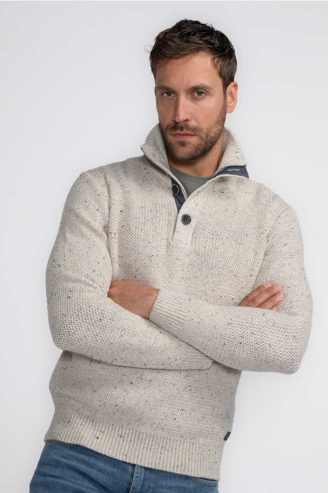 KNITWEAR COLLR M 3040 KWC226 Antique White Melee