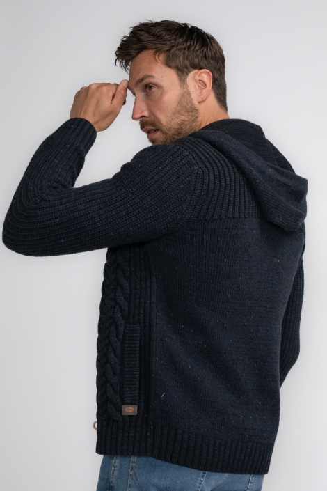 Petrol Industries men knitwear hooded cardigan