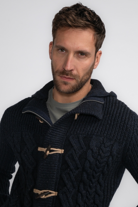 Petrol Industries men knitwear hooded cardigan