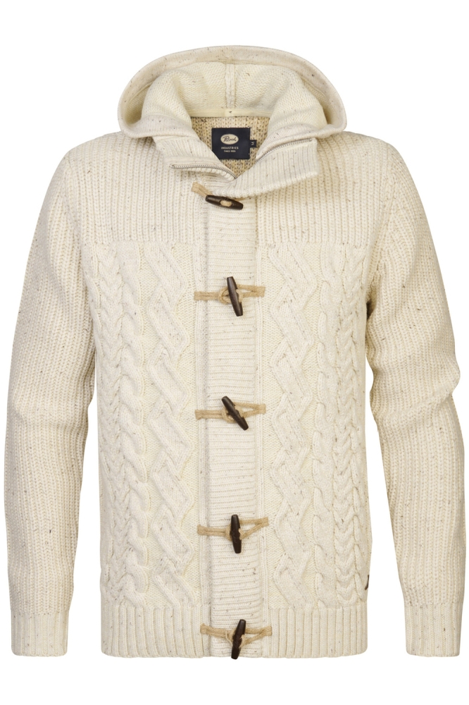 KNITWEAR HOODED CARDIGAN M 3040 KWH210 Ecru