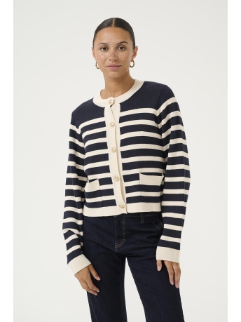 Culture Vest CUAIO ANNEMARIE CARDIGAN 50111505 107057 DRESS BLUES/WHITECAP STRIPE