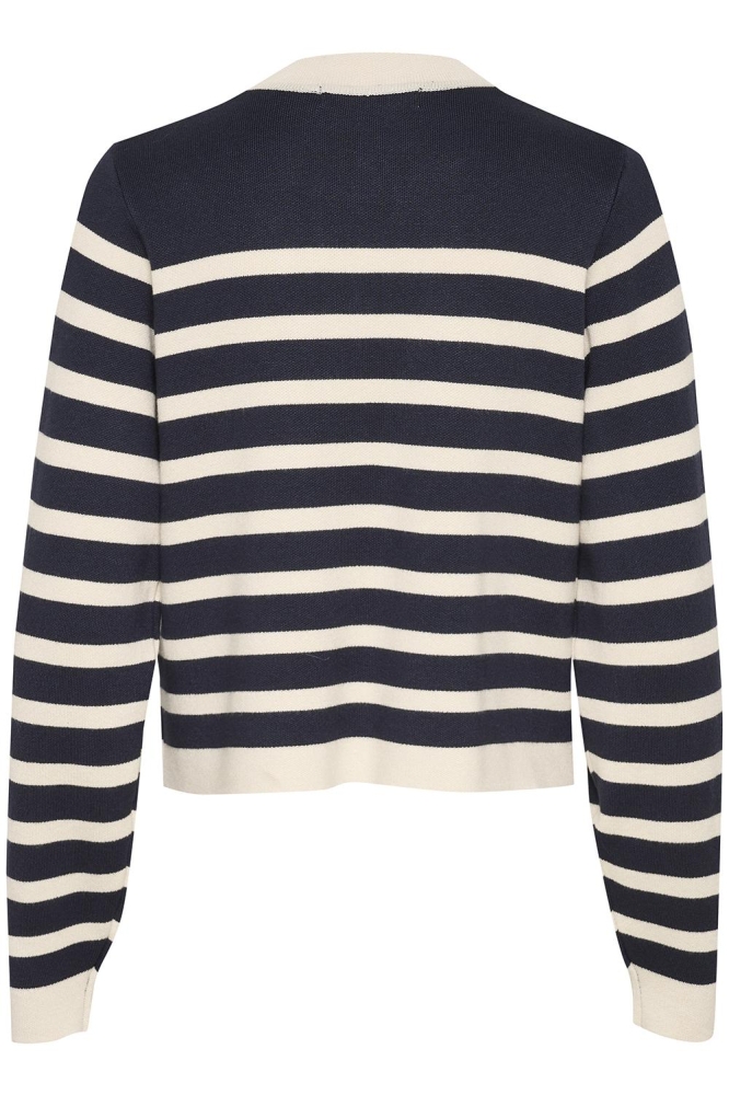 CUAIO ANNEMARIE CARDIGAN 50111505 107057 DRESS BLUES/WHITECAP STRIPE