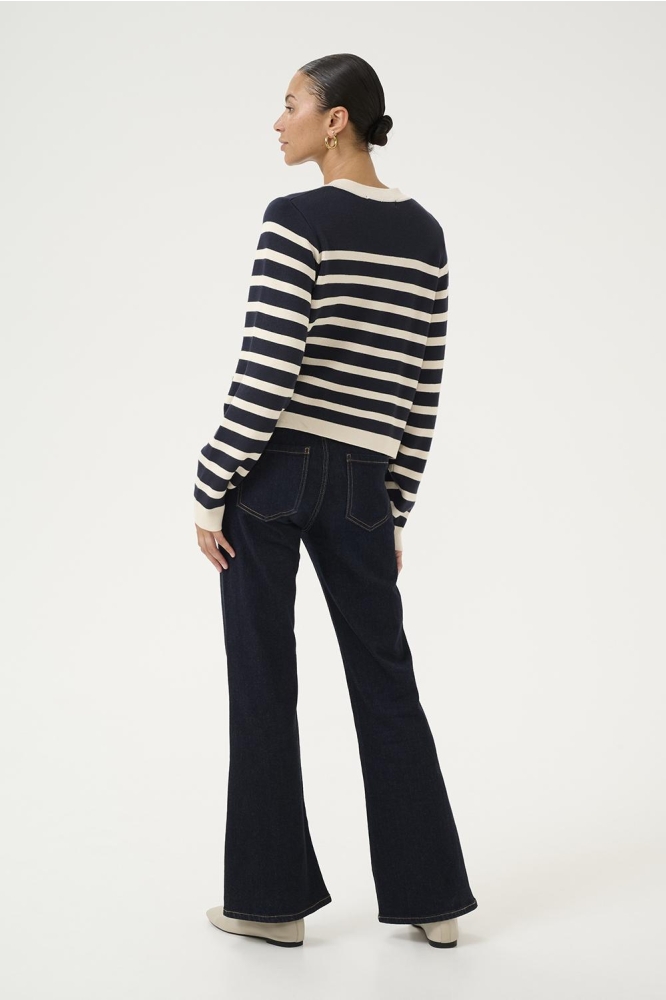 CUAIO ANNEMARIE CARDIGAN 50111505 107057 DRESS BLUEES/WHITECAP STRIPE