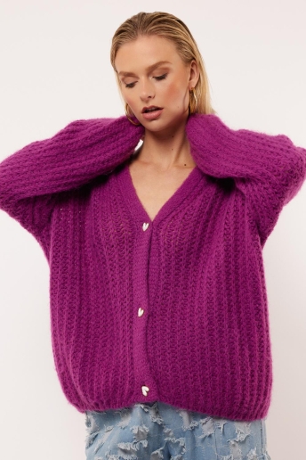 Fluresk Vest FLORIN CARDIGAN 25VLF01 808 PURPLE ORCHID