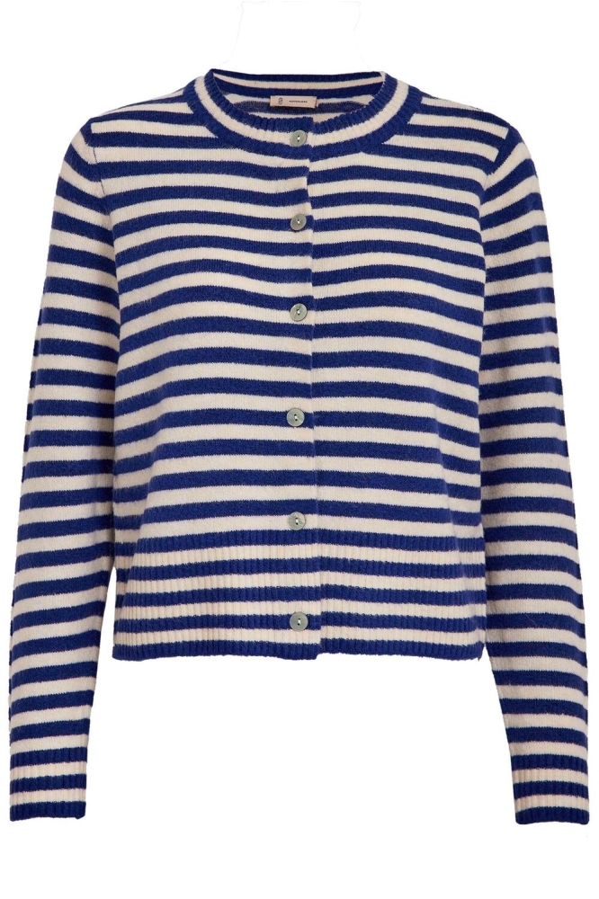 FABIENNE SHORT CARDIGAN PC8154 1380S NAVY PEONY STRIPE