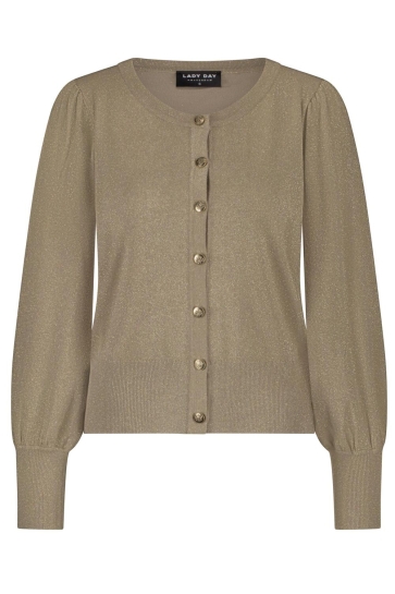 Lady Day Vest LISA CARDIGAN L19 501 2310 TAUPE