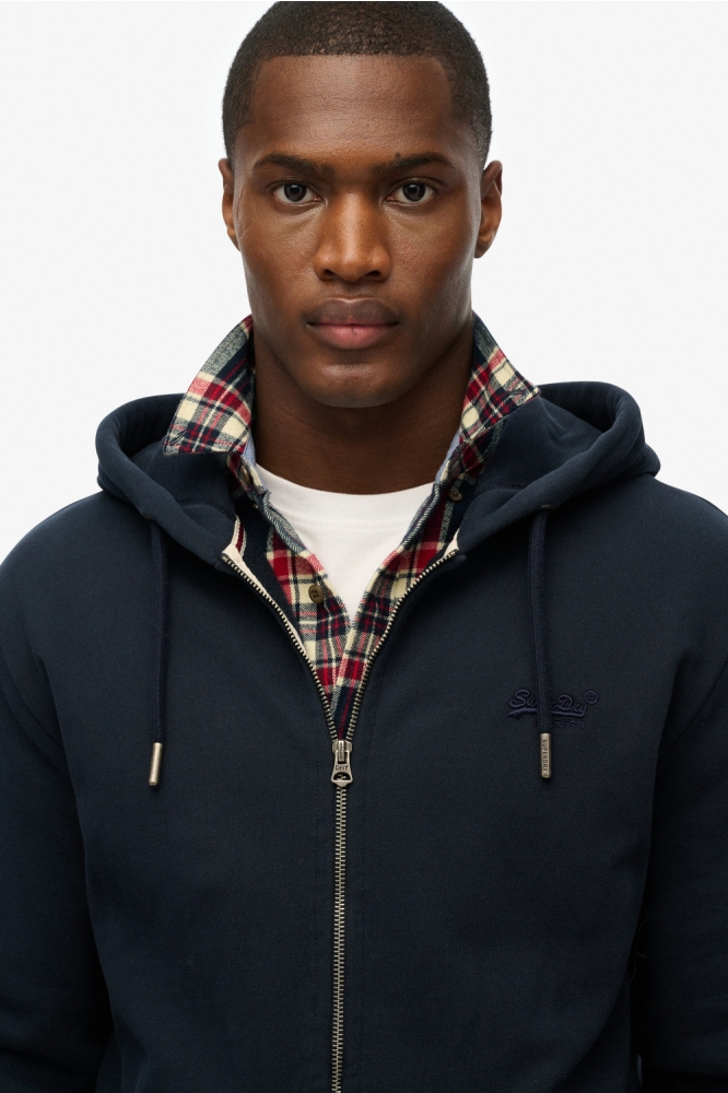 ESSENTIAL LOGO ZIP HOODIE HB M2014128B ECLIPSE NAVY