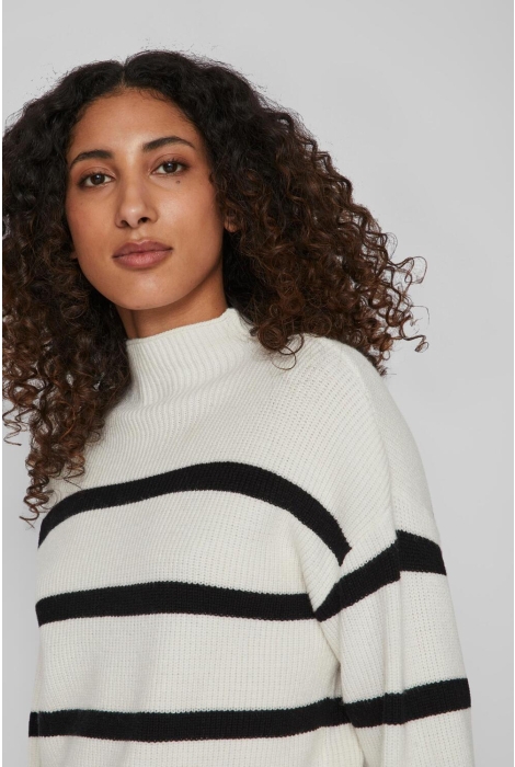 Vila viril mockneck l/s knit rib top 2-