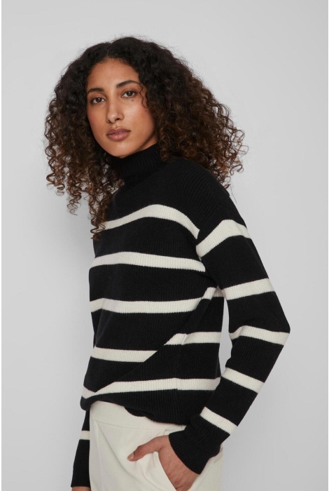 Vila viril mockneck l/s knit rib top 2-