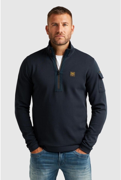 PME legend half zip collar interlock jersey