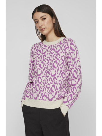 Vila Trui VIRIL L/S JACQUARD KNIT TOP/1 14082039 Cattleya Orchid/SLNM