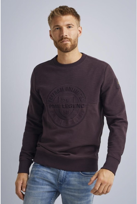 PME legend crewneck slub-look jacquard sweat