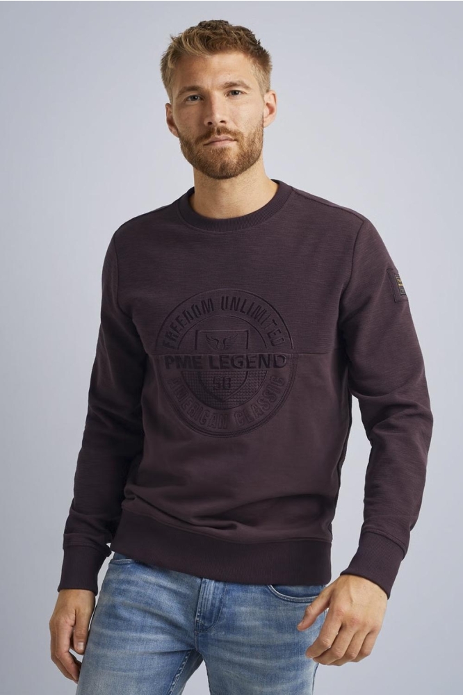 SWEATSHIRT WITH DIFFERENT TEXTURES PSW2310460 8200