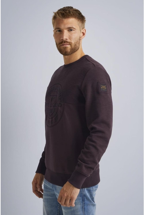 PME legend crewneck slub-look jacquard sweat