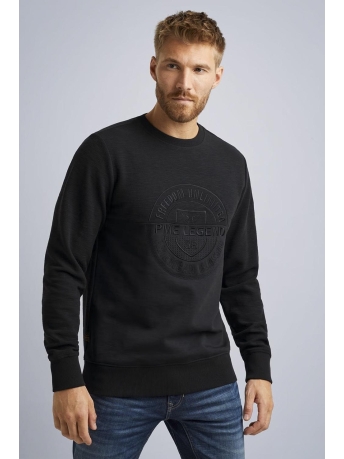 PME legend Trui SWEATSHIRT WITH DIFFERENT TEXTURES PSW2310460 999