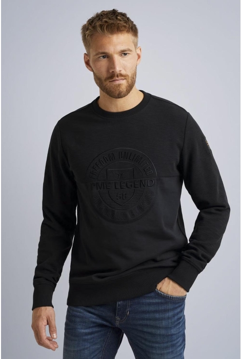 PME legend crewneck slub-look jacquard sweat