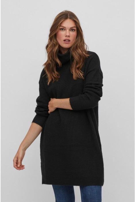 Vila vicilia rollneck l/s knit tunic-noo