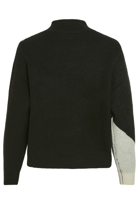 Vila vicilia mock neck l/s jaquard top -