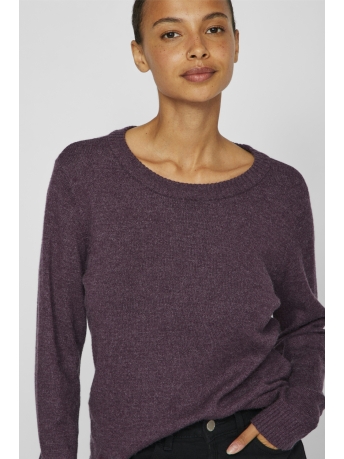 Vila Trui VIRIL O-NECK L/S KNIT TOP - NOOS 14054177 Plum Perfect/DARK MELAN