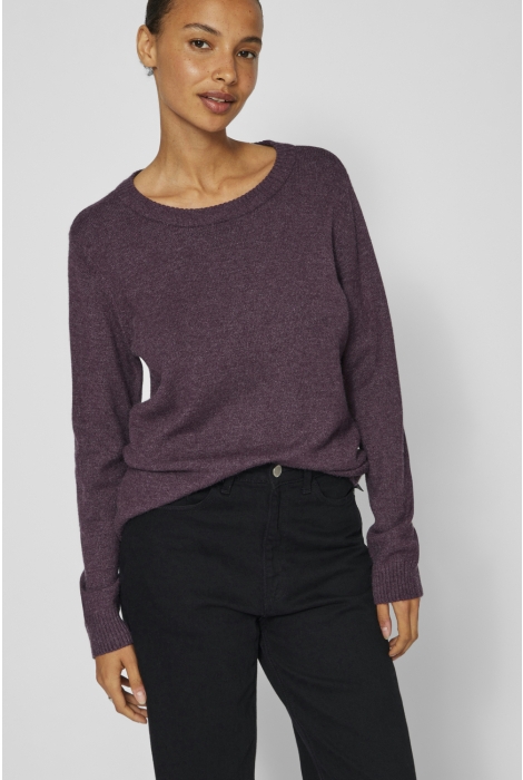 Vila viril o-neck l/s knit top - noos