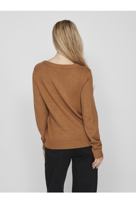 Vila viril o-neck l/s knit top - noos