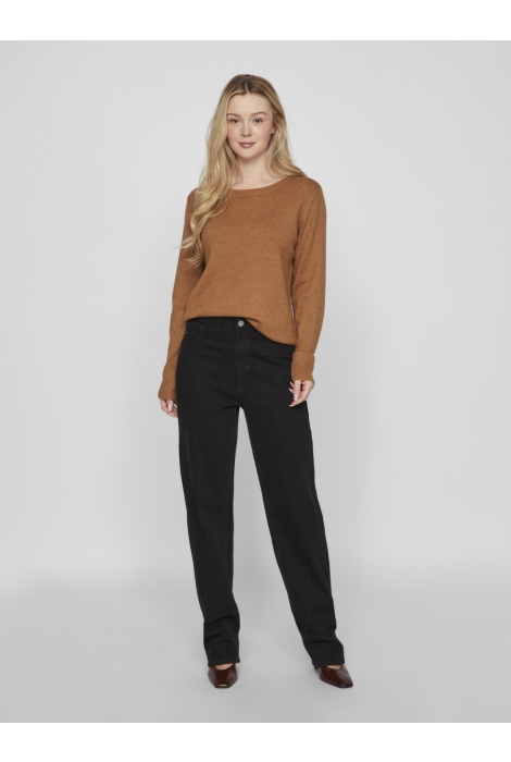 Vila viril o-neck l/s knit top - noos