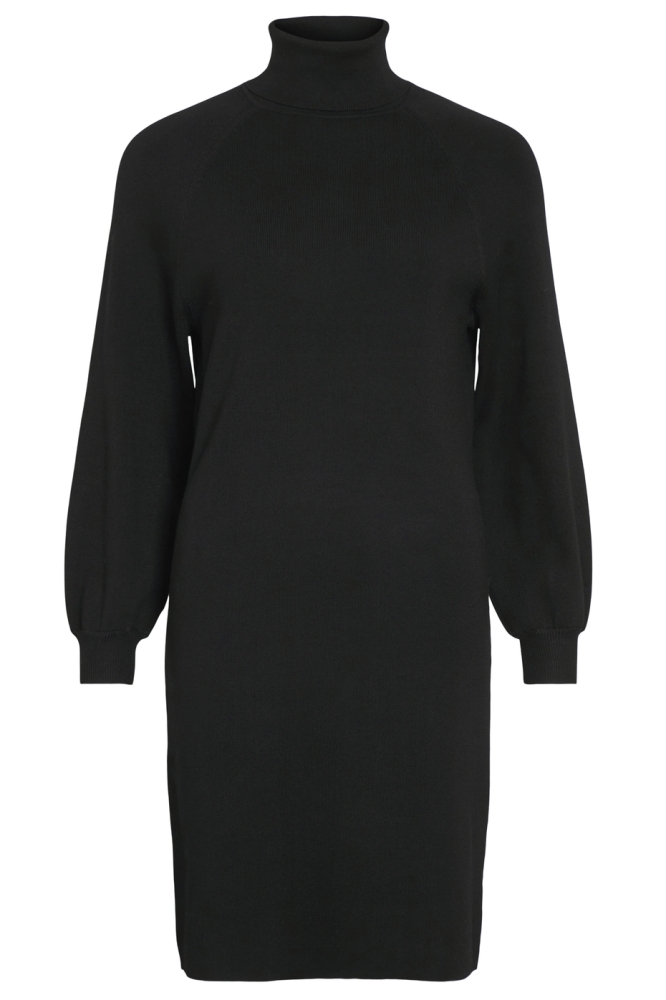 VIOSTRIA ROLL NECK L/S KNIT DRESS - 14094192 Black Beauty