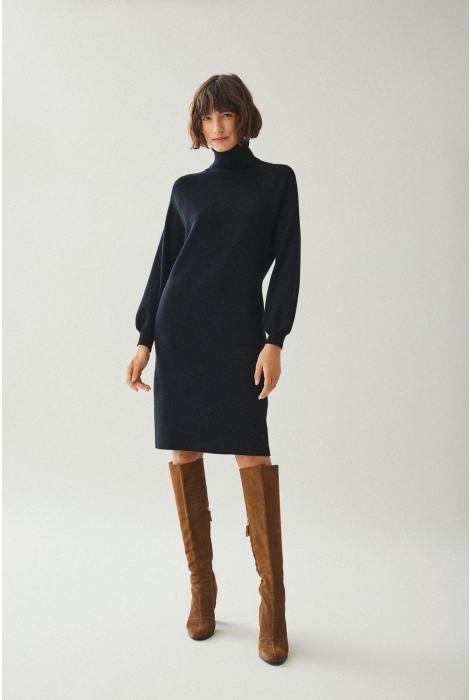 Vila viostria roll neck l/s knit dress -