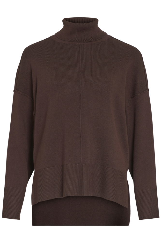 VIOSTRIA ROLLNECK L/S KNIT TOP-NOOS 14096999 COFFEE BEAN