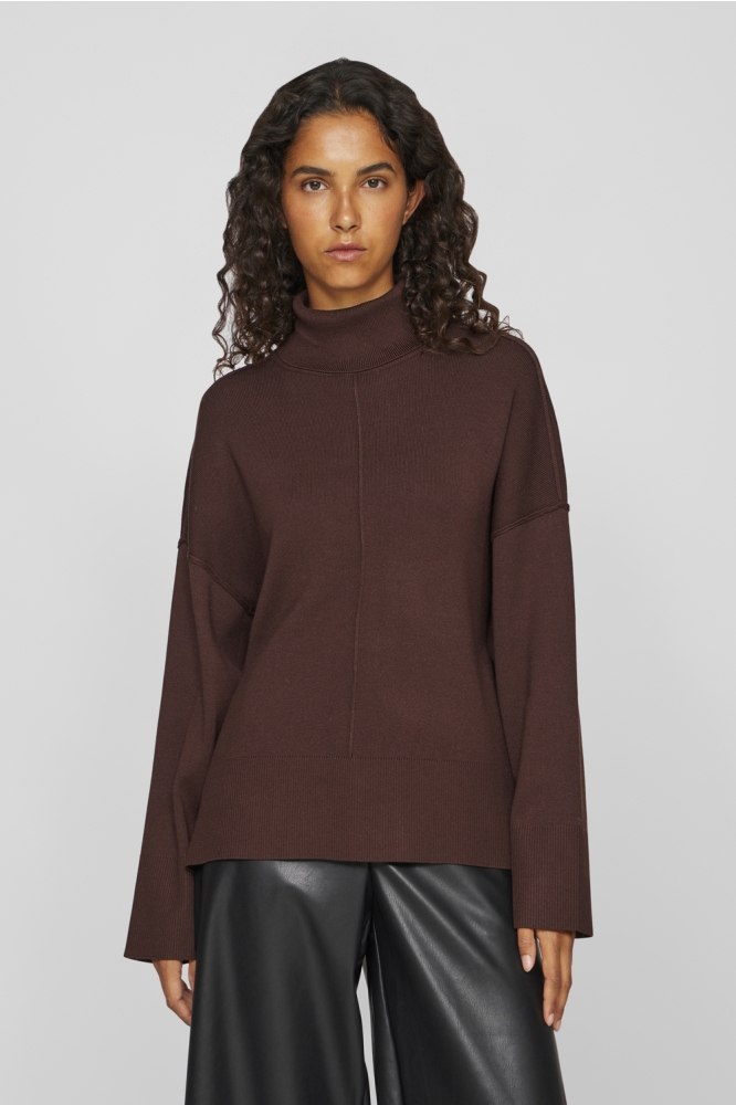 VIOSTRIA ROLLNECK L/S KNIT TOP-NOOS 14096999 COFFEE BEAN