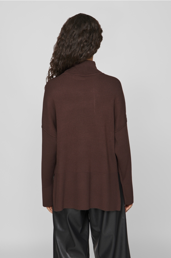 VIOSTRIA ROLLNECK L/S KNIT TOP-NOOS 14096999 COFFEE BEAN