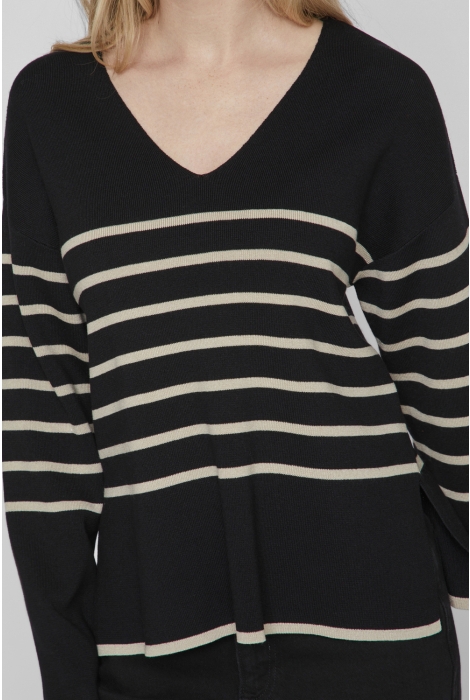 Vila viostria v-neck l/s rev top-noos