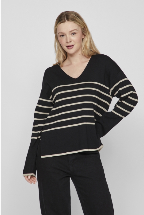 Vila viostria v-neck l/s rev top-noos