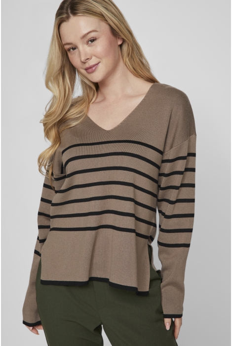 Vila viostria v-neck l/s rev top-noos