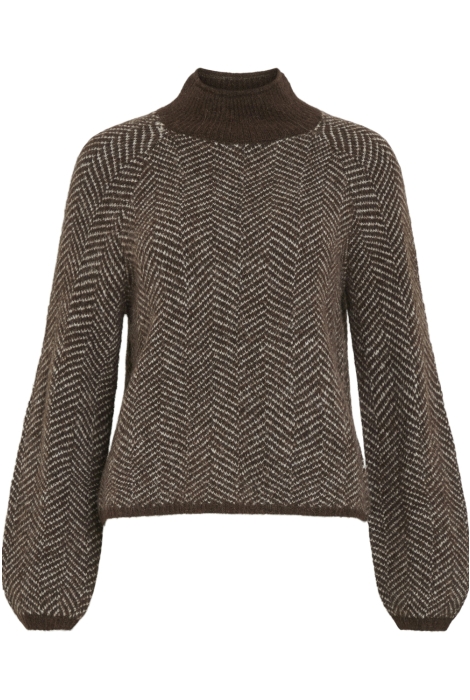 Vila vilory high neck l/s knit top - noo