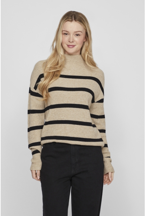 Vila viril mockneck l/s knit rib top 2-