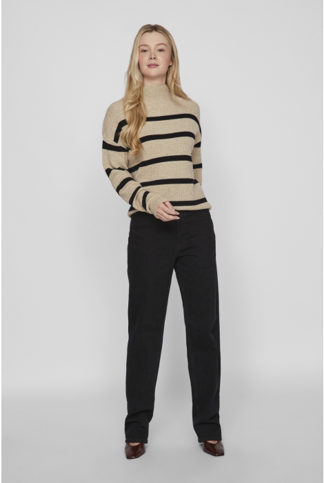 Vila viril mockneck l/s knit rib top 2-