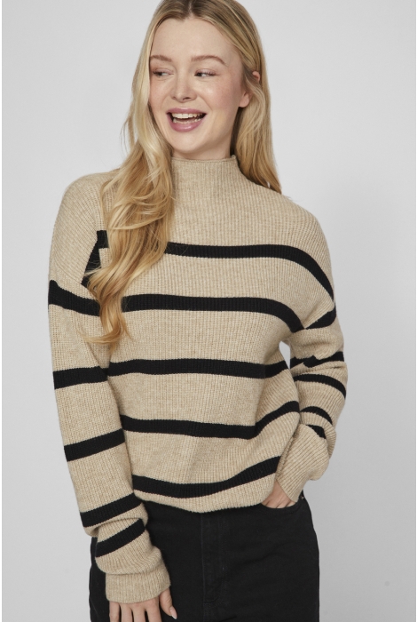 Vila viril mockneck l/s knit rib top 2-