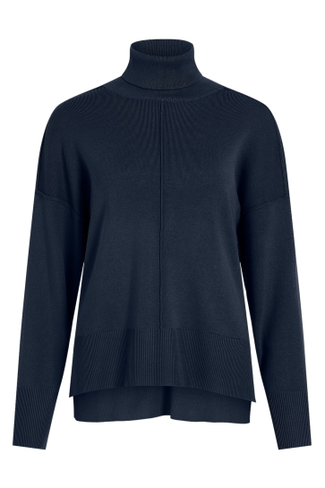 Vila Trui VIOSTRIA ROLLNECK L/S KNIT TOP-NOOS 14096999 Navy blazer