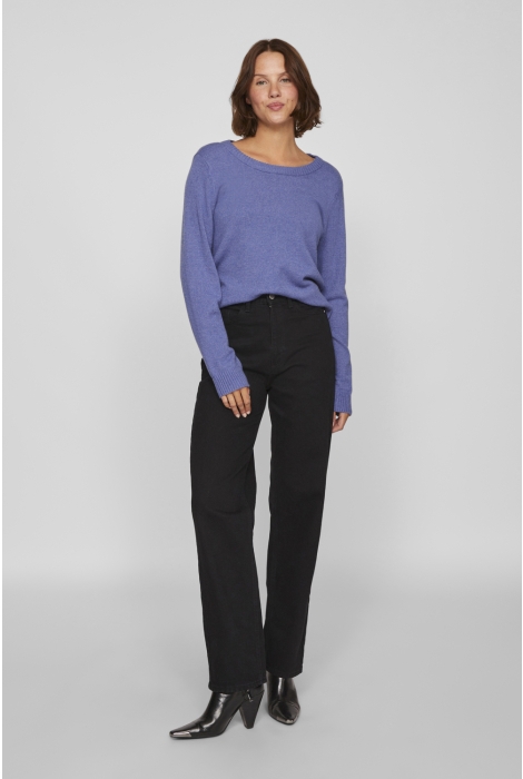 Vila viril o-neck l/s knit top - noos