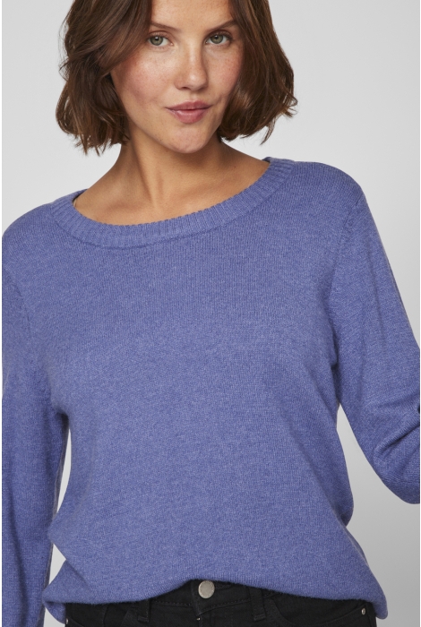 Vila viril o-neck l/s knit top - noos