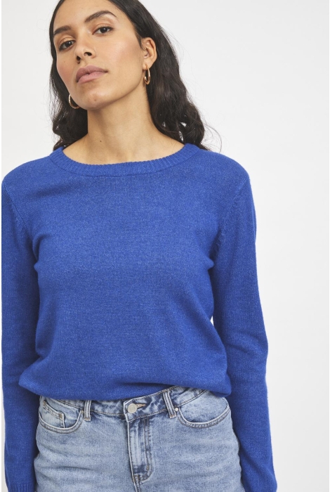 Vila viril o-neck l/s knit top - noos