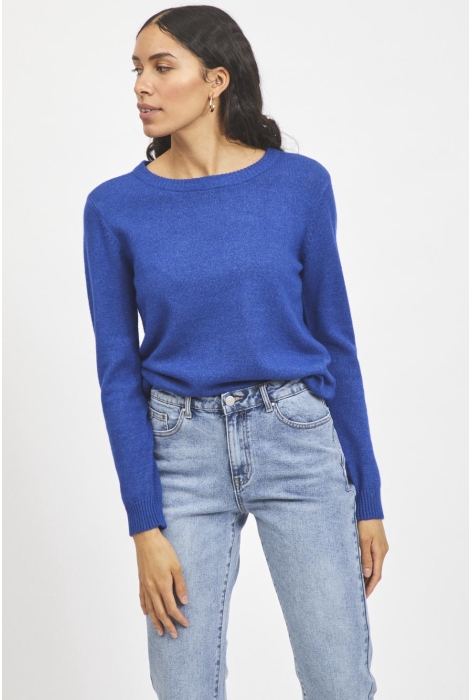 Vila viril o-neck l/s knit top - noos