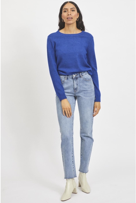 Vila viril o-neck l/s knit top - noos