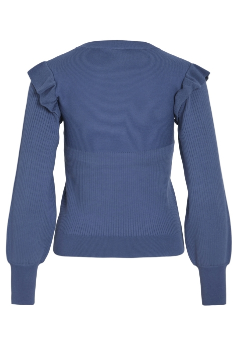 Vila vineira o-neck l/s rib knit top -