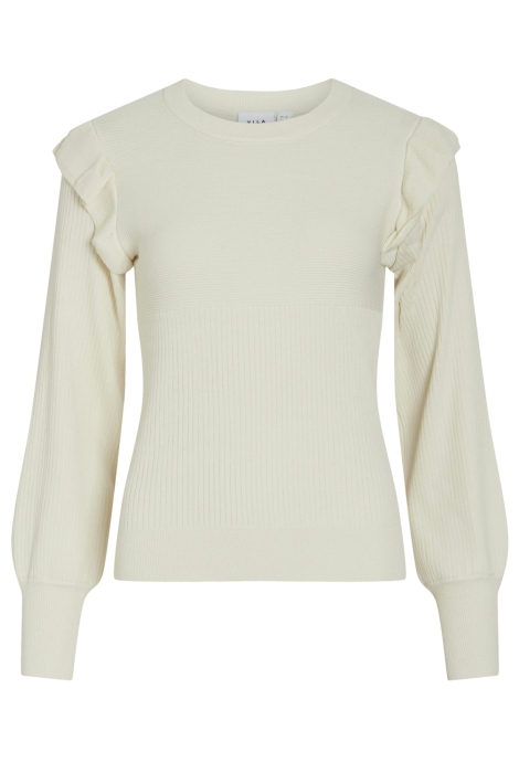 Vila vineira o-neck l/s rib knit top -