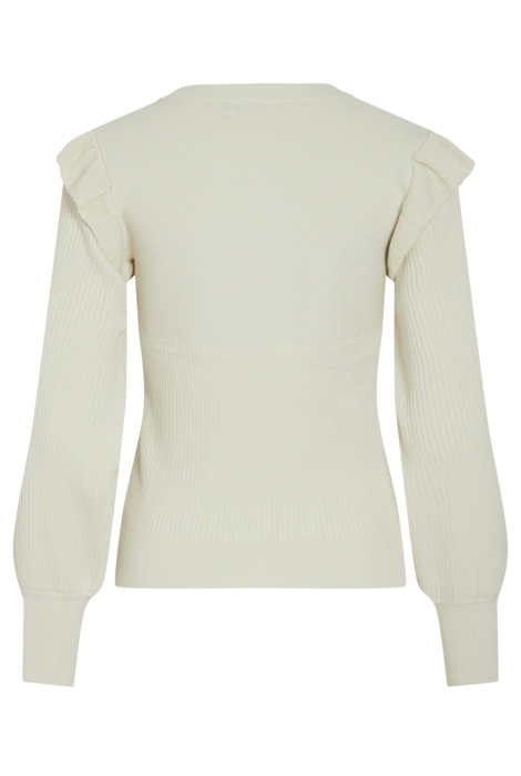 Vila vineira o-neck l/s rib knit top -