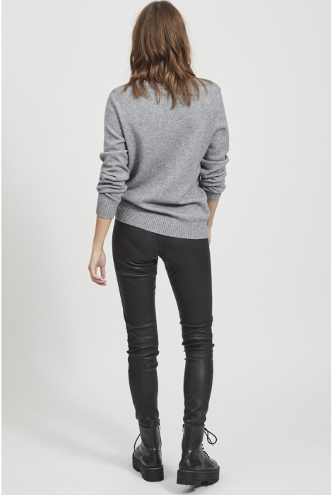 Vila viril o-neck l/s knit top - noos