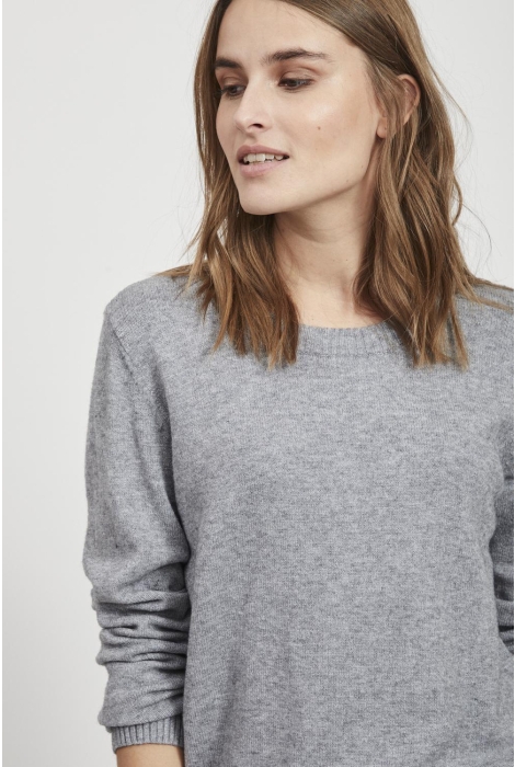 Vila viril o-neck l/s knit top - noos