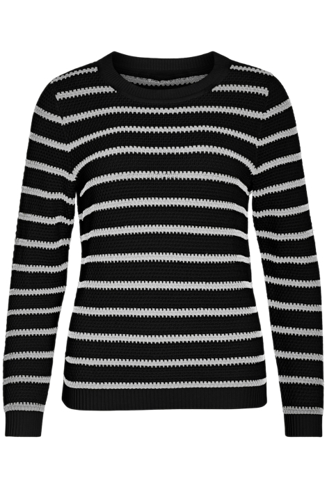 Vila vidalo o-neck l/s stripe knit top-